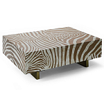 Кофейный стол Kenya Coffee Table Bone Inlay ZEBRA Beige  варинант исполнения - 3 | Loft Concept в Брянске