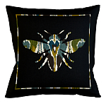 Подушка декоративная пчела сине-зелёный орнамент Ikat Pattern варинант исполнения - 1 | Loft Concept в Брянске