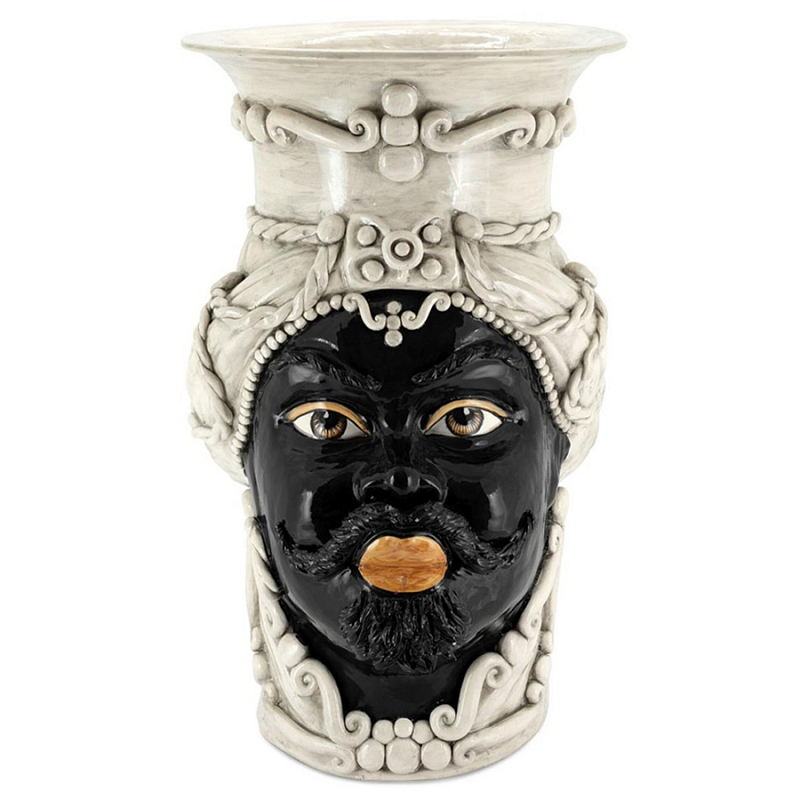 Ваза Vase Moro Man Giant White Черный Бежевый в Брянске | Loft Concept 