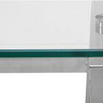 Стол письменный с прозрачной столешницей Corporate Identity варинант исполнения - 3 | Loft Concept в Брянске