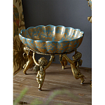 Чаша с орнаментом на бронзовых ножках в виде ангелов Eden Garden варинант исполнения - 5 | Loft Concept в Брянске
