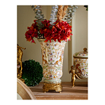 Ваза из фарфора на бронзовом основании Turquoise Blooming Garden варинант исполнения - 10 | Loft Concept в Брянске