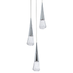 Подвесной светильник капли Acrylic Droplet Trio Chrome Hanging Lamp варинант исполнения - 1 | Loft Concept в Брянске