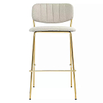 Стул барный широкой полукруглой спинкой на золотистых ножках Chair Smooth Shapes варинант исполнения - 1 | Loft Concept в Брянске