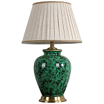 Настольная лампа с абажуром Beige Green Malachite Lampshade варинант исполнения - 2 | Loft Concept в Брянске