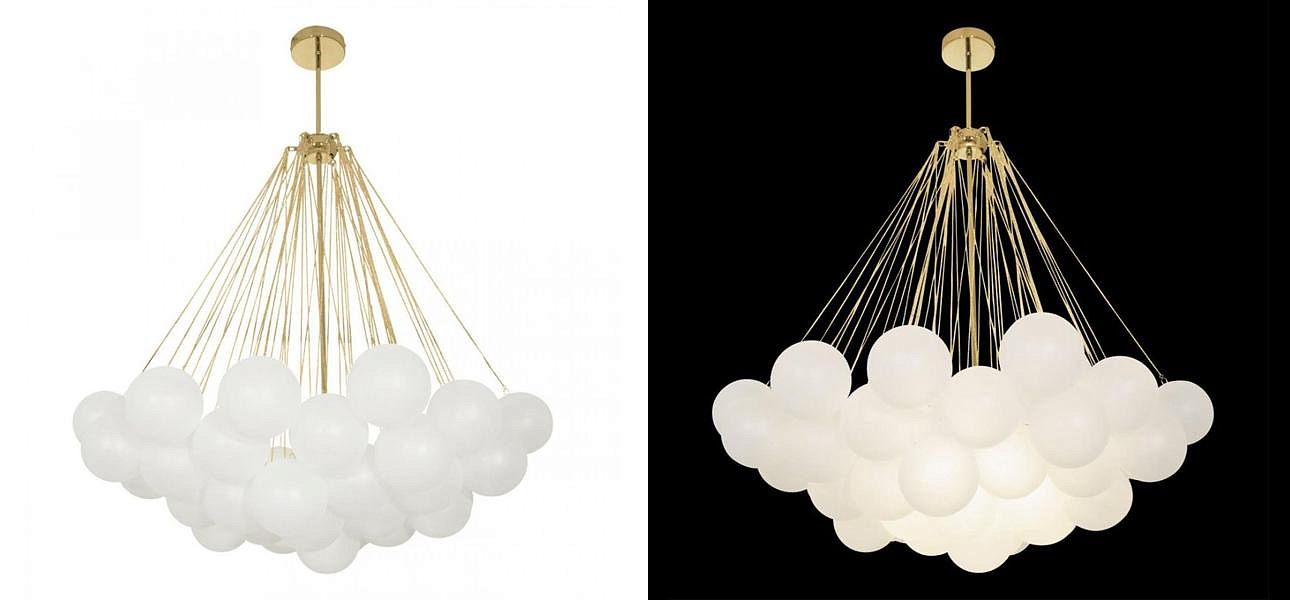 Люстра Белые Шары Apparatus Studio CLOUD Gold диаметр 100 см Люстра Белые Шары Apparatus Studio CLOUD Gold диаметр 100 см - Loft-Concept в Брянске