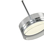 Подвесной светильник с прозрачным плафоном цилиндрической формы из акрила и стекла с пультом для регулировки света Glass Lamp Chromium варинант исполнения - 3 | Loft Concept в Брянске