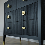 Бельевой Комод с 4 ящиками Elsa Dreams Black варинант исполнения - 3 | Loft Concept в Брянске