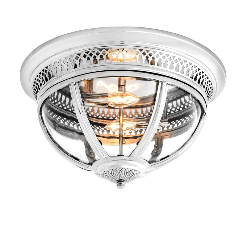 Потолочный светильник Ceiling Lamp Residential Nickel Никель Прозрачное Стекло в Брянске | Loft Concept 