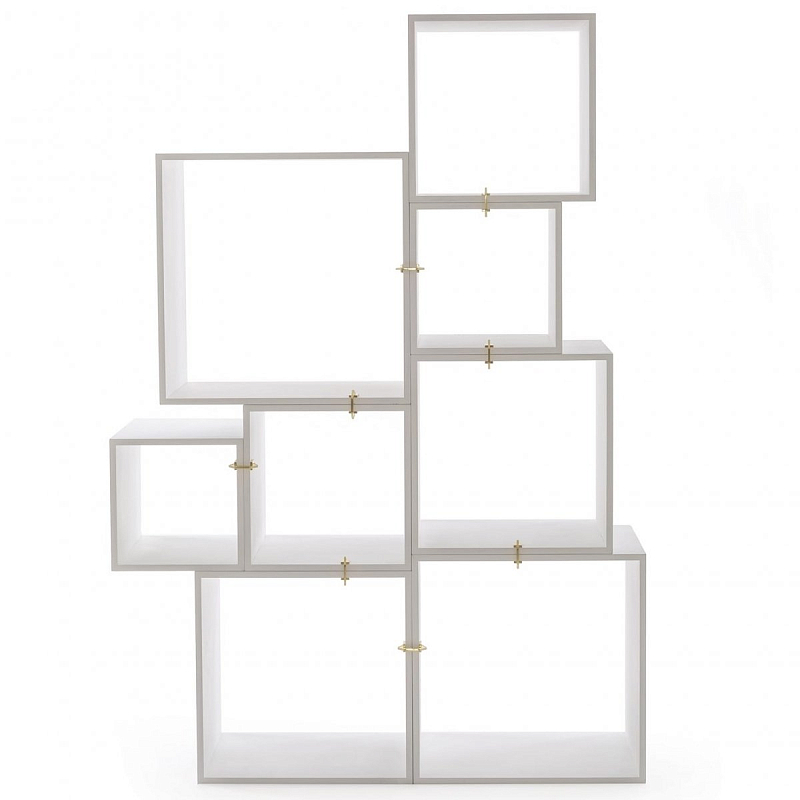 Стеллаж Seletti Assemblage White Белый Золотой в Брянске | Loft Concept 
