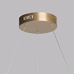 Люстра подвесная круглая золотого цвета с белыми изогнутыми световыми линиями Luke Lampco Tracer Lamp варинант исполнения - 11 | Loft Concept в Брянске