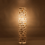 Торшер из перламутра на металлическом каркасе Indonesian Cylinder 2 варинант исполнения - 2 | Loft Concept в Брянске