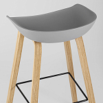 Барный стул на ножках из натурального дерева Boras Grey варинант исполнения - 6 | Loft Concept в Брянске