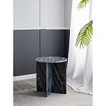 Столик кофейный с столешницей из черного мрамора Compact Black Marble Table варинант исполнения - 6 | Loft Concept в Брянске