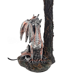 Настольная лампа с абажуром Дракон Silver Red Dragon Коричневый абажур варинант исполнения - 3 | Loft Concept в Брянске