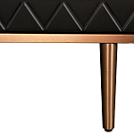 Комод черный округлой формы с рельефным фасадом Black Cut варинант исполнения - 7 | Loft Concept в Брянске