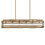 Люстра прямоугольная из толстого литого стекла Cast Glass варинант исполнения - 1 | Loft Concept в Брянске