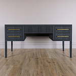 Большой Рабочий стол Primo с 5 выдвижными ящиками Черный дуб варинант исполнения - 1 | Loft Concept в Брянске