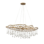 Люстра подвесная золотого цвета с металлическим сетчатым основанием и стеклянными каплевидными подвесками Hinkley варинант исполнения - 7 | Loft Concept в Брянске