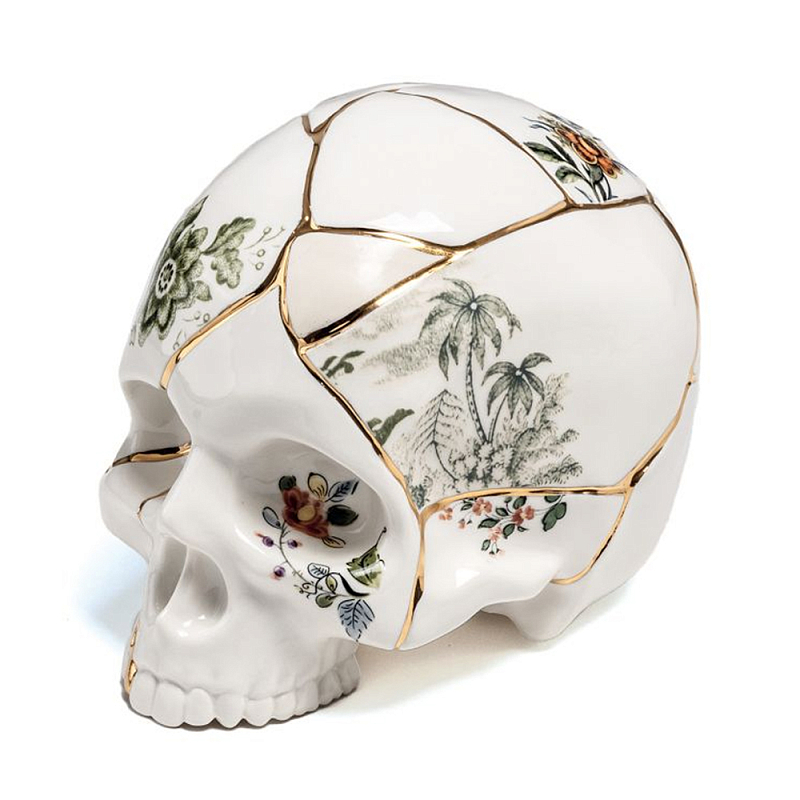 Статуэтка Seletti Skull Белый Золотой Мульти Статуэтка Seletti Skull Белый Золотой Мульти в Брянске | Loft Concept