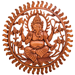 Панно из дерева круглое Ганеша Panel With Animals варинант исполнения - 1 | Loft Concept в Брянске