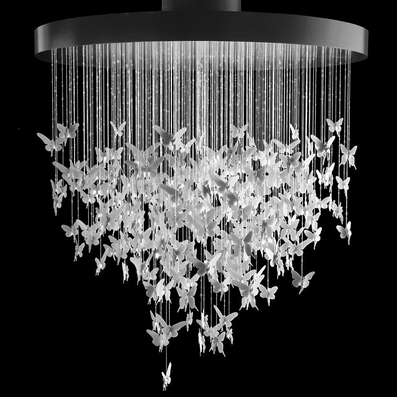 Люстра Night Fairy Chandelier Белый Черный Люстра Night Fairy Chandelier Белый Черный в Брянске | Loft Concept