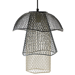 Подвесной светильник Black Grey Mesh Tube Lampshade Hanging Lamp варинант исполнения - 1 | Loft Concept в Брянске