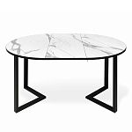 Стол обеденный раздвижной со столешницей белый мрамор Magali варинант исполнения - 4 | Loft Concept в Брянске