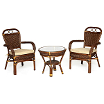 Комплект террасный из ротанга Eloise коричневый варинант исполнения - 1 | Loft Concept в Брянске