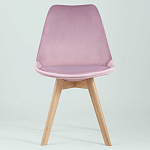 Стул с мягким велюровым сиденьем Arvika Pink варинант исполнения - 3 | Loft Concept в Брянске