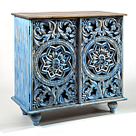 Комод с резным фасадом Blue Carved Chest of Drawers варинант исполнения - 2 | Loft Concept в Брянске