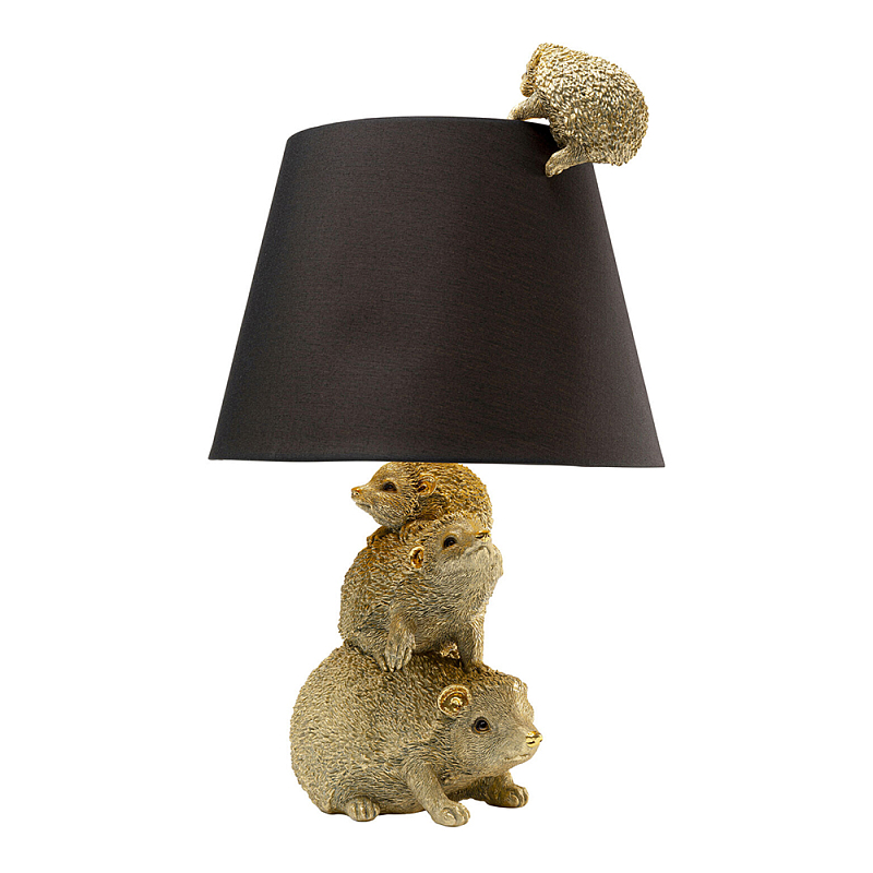 Настольная лампа для детской комнаты Ежики Черный Золотой в Брянске | Loft Concept 