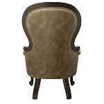 Кресло кожаное с мягкими подлокотниками на 4-х деревянных ножках Evelyn Classical Armchair варинант исполнения - 2 | Loft Concept в Брянске