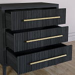 Комод Primo с 3 выдвижными ящиками Черный дуб варинант исполнения - 6 | Loft Concept в Брянске