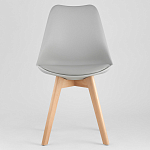 Стул с основой из пластика и мягким сиденьем Arvika Grey варинант исполнения - 2 | Loft Concept в Брянске