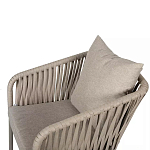 Стул серо-бежевый с декоративным плетением на спинке и подлокотниках Chair Weave варинант исполнения - 8 | Loft Concept в Брянске