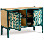 Комод для посуды из ротанга Felice Rattan Green варинант исполнения - 3 | Loft Concept в Брянске