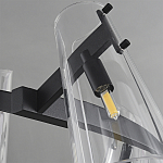 Люстра светодиодная с 8-ю прозрачными плафонами из акрила и стали Glass Cylinder Black варинант исполнения - 6 | Loft Concept в Брянске