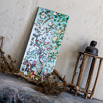 Постер на холсте в стиле шинуазри с изображением сада Chinoiserie Imperial Peach Garden Poster варинант исполнения - 2 | Loft Concept в Брянске