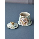 Шкатулка голубого цвета с рисунком и состаренным эффектом Eden Garden варинант исполнения - 6 | Loft Concept в Брянске