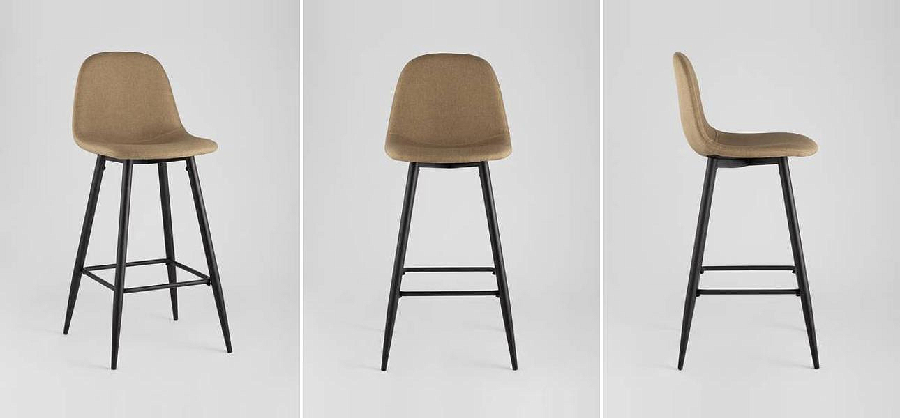 Барный Стул Archie Chair Бежевая Рогожка - Loft-Concept в Брянске