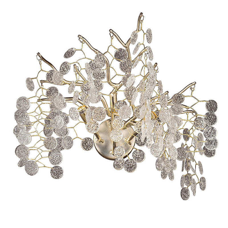 Бра с ветвистым золотым каркасом Ramification Золотой Прозрачный в Брянске | Loft Concept 