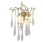 Бра с декором в виде ветвей и стеклянных подвесок в форме капель Droplet Chandelier варинант исполнения - 2 | Loft Concept в Брянске