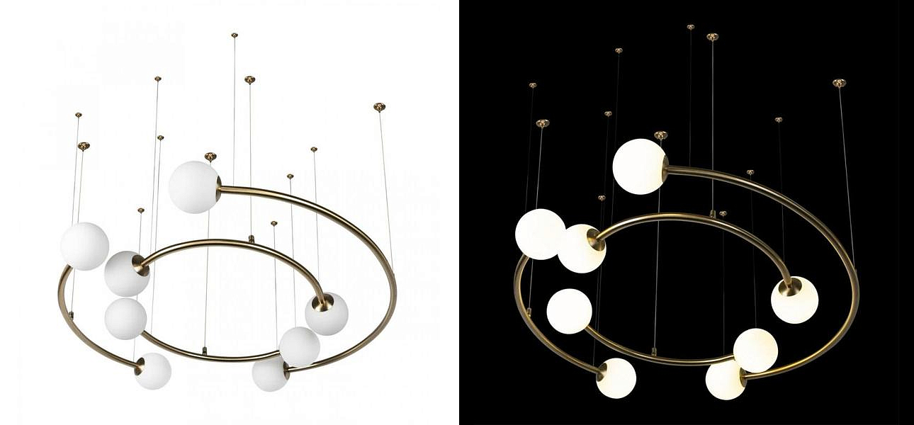 Дизайнерская Модульная Люстра PLANETARY two rings Gold 80 см Дизайнерская Модульная Люстра PLANETARY two rings Gold 80 см - Loft-Concept в Брянске