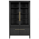 Витрина Primo со стеклянными фасадами и буфетом шпон Черный дуб варинант исполнения - 1 | Loft Concept в Брянске