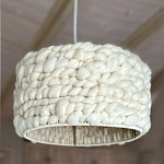Вязаный шерстяной светильник Knitted wool lamp Cylinder варинант исполнения - 2 | Loft Concept в Брянске