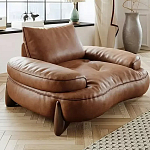 Кресло кожаное с деревянным каркасом Medieval Furniture варинант исполнения - 4 | Loft Concept в Брянске