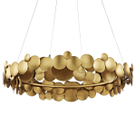 Люстра круглая из многослойных золотых дисков Metal Disc Chandelier варинант исполнения - 5 | Loft Concept в Брянске