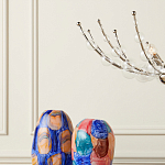 Люстра  с круглыми прозрачными шарами на серебряном каркасе Silver Stalk варинант исполнения - 3 | Loft Concept в Брянске