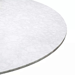 Круглый обеденный стол с белой мраморной столешницей White Tabletop on Black Base варинант исполнения - 6 | Loft Concept в Брянске